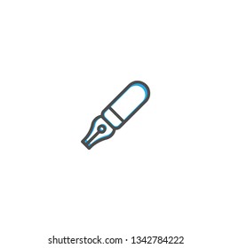 Fountain pen icon design. Stationery icon vector illustration