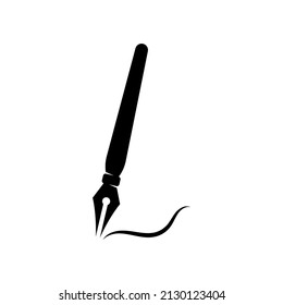 Fountain pen icon design template illustration vector