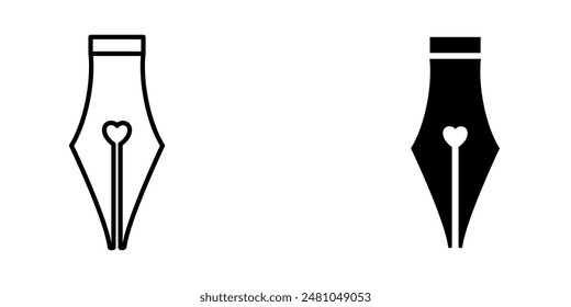 Plantilla de diseño de icono de pluma