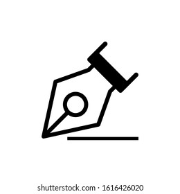 fountain pen icon design vector template