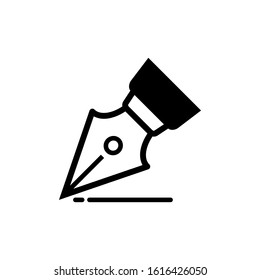 fountain pen icon design vector template