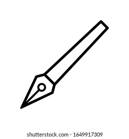 plantilla vectorial de diseño de icono de pluma fuente