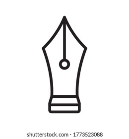 Fountain Pen Icon Design Vector Template Illustration . Flat Icon
