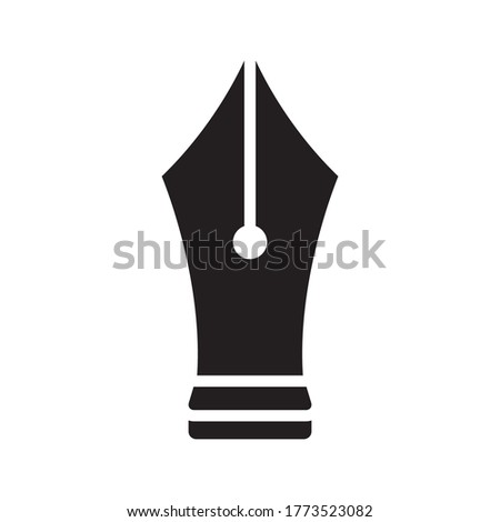 Fountain Pen Icon Design Vector Template Illustration . Flat Icon
