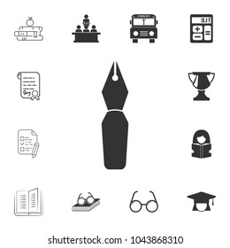fountain pen icon. Detailed set of education element icons. Premium quality graphic design. One of the collection icons for websites, web design, mobile app on white background