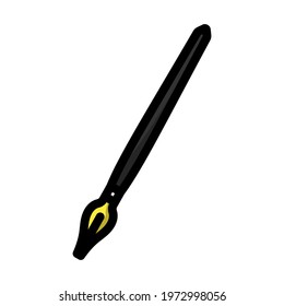 Symbol des Füllfeders. Bearbeitbare, fette Rahmenlinie mit Farbfülldesign. Vektorgrafik.