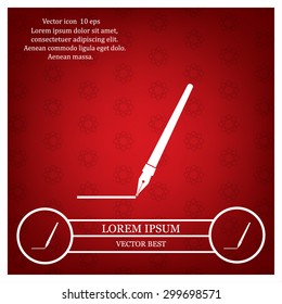 Fountain pen icon, flat design