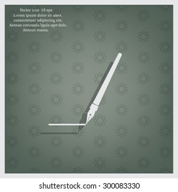 Fountain pen icon, flat design
