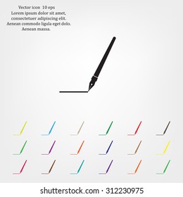 Fountain pen icon, flat design
