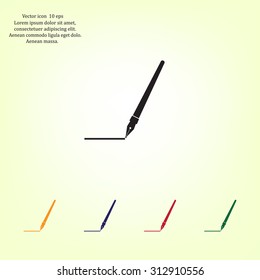 Fountain pen icon, flat design