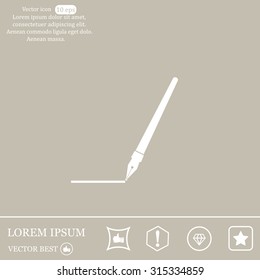 Fountain pen icon, flat design
