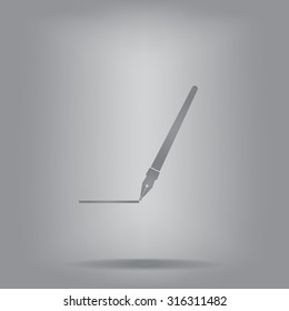 Fountain pen icon, flat design