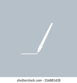 Fountain pen icon, flat design