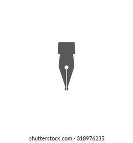 Fountain pen icon, flat design