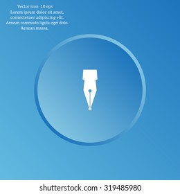 Fountain pen icon, flat design