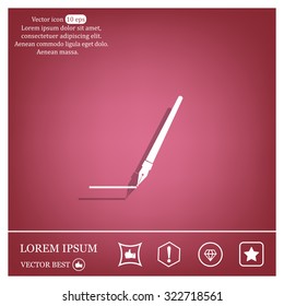 Fountain pen icon, flat design