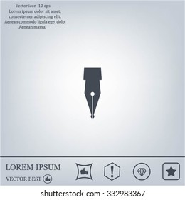 Fountain pen icon, flat design