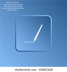 Fountain pen icon, flat design