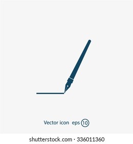Fountain pen icon, flat design