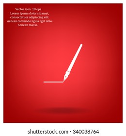 Fountain pen icon, flat design