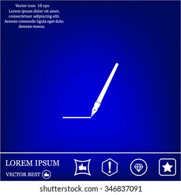Fountain pen icon, flat design