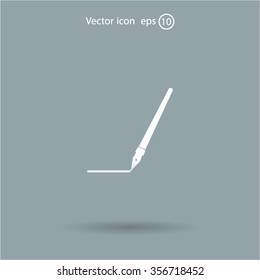 Fountain pen icon, flat design