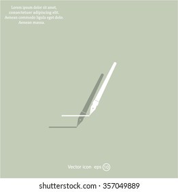 Fountain pen icon, flat design