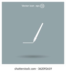 Fountain pen icon, flat design