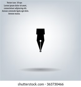 Fountain pen icon, flat design