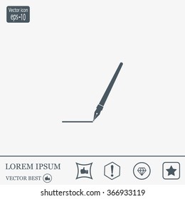 Fountain pen icon, flat design
