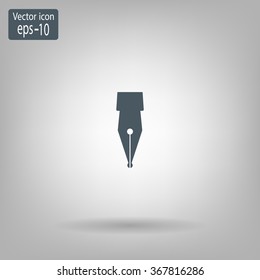 Fountain pen icon, flat design