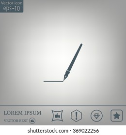 Fountain pen icon, flat design
