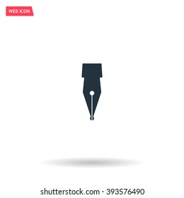 Fountain pen icon, flat design