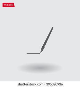 Fountain pen icon, flat design