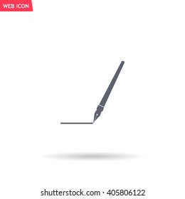 Fountain pen icon, flat design