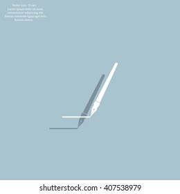 Fountain pen icon, flat design