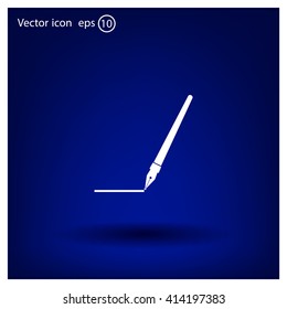Fountain pen icon, flat design