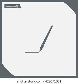 Fountain pen icon, flat design