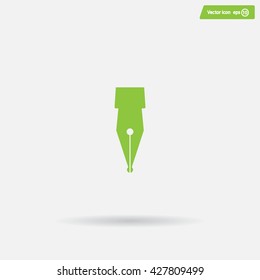 Fountain pen icon, flat design
