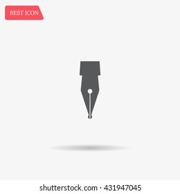 Fountain pen icon, flat design