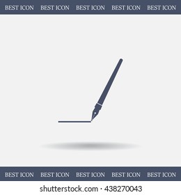 Fountain pen icon, flat design