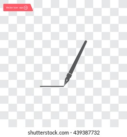 Fountain pen icon, flat design