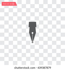 Fountain pen icon, flat design