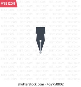 Fountain pen icon, flat design