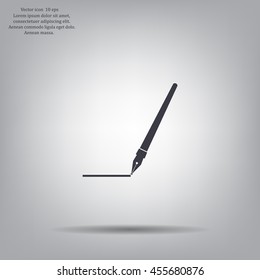 Fountain pen icon, flat design