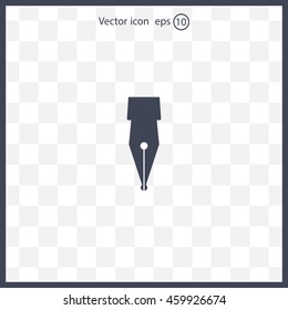 Fountain pen icon, flat design