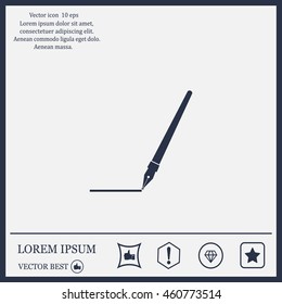 Fountain pen icon, flat design