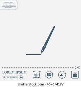 Fountain pen icon, flat design