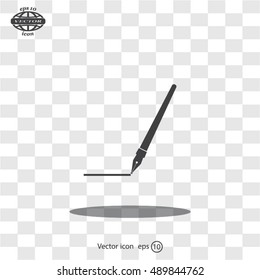 Fountain pen icon, flat design