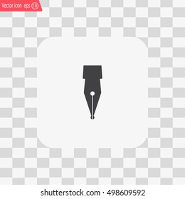 Fountain pen icon, flat design